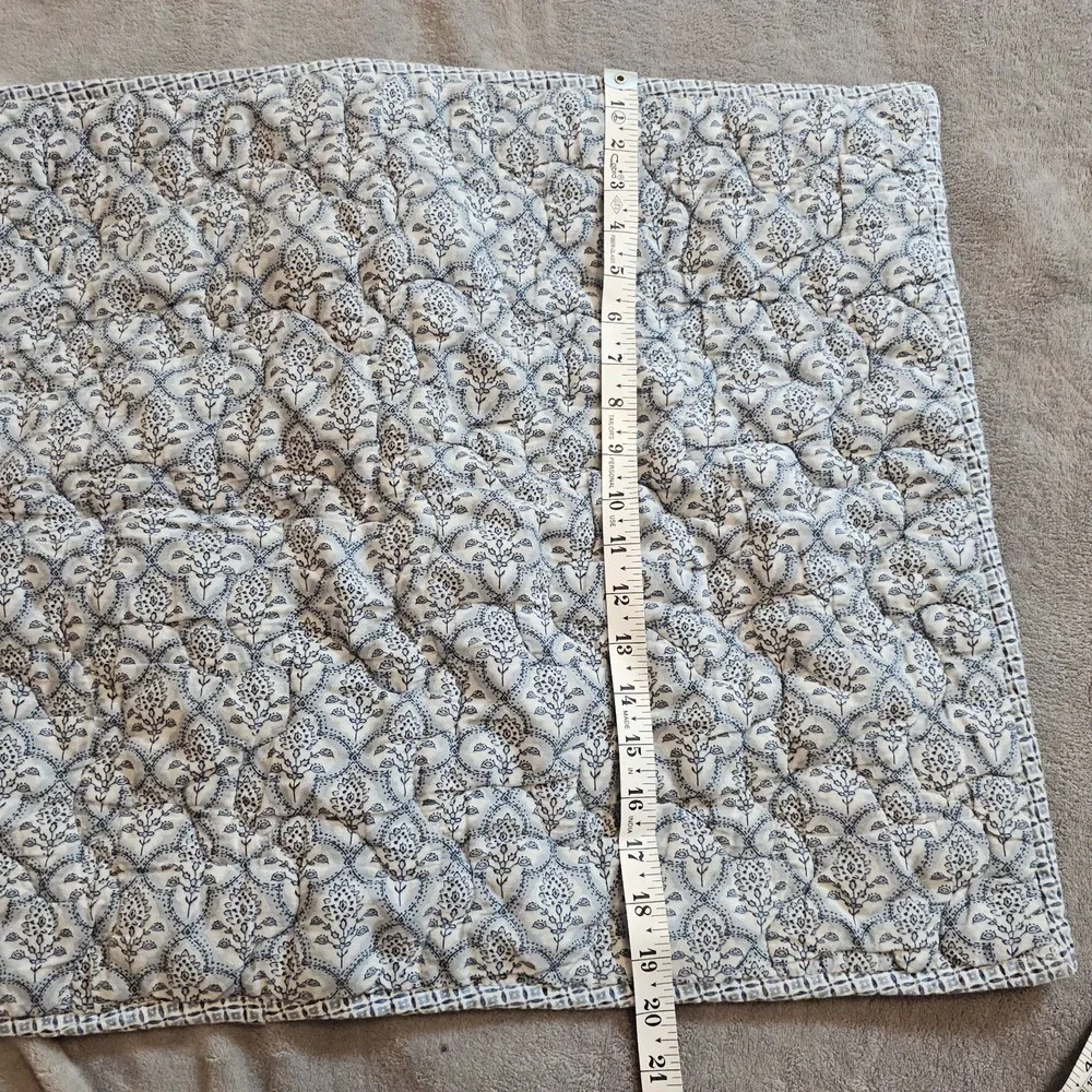 Pakistan Kantha‎ 100% Cotton Pillow Case Blue Paisley Bohemian Ocean